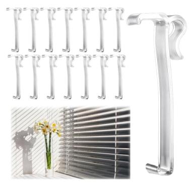 Imagem de 15 peças de clipes de sanefa transparentes de 7,6 cm para persianas, grampo de sanefa de 7,6 cm, suportes de plástico para valências, clipes de janela de substituição para persianas, clipe de cortina