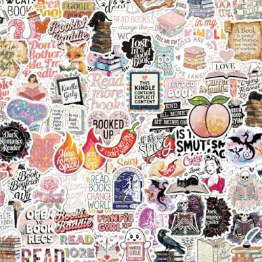 Imagem de 150 peças de adesivos de livros românticos para Kindle, pacote de adesivos holográficos de livros de leitura com glitter decalques de vinil para laptop, leitores de e-books, garrafas de água, diário