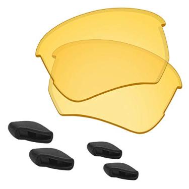 Imagem de Predrox Lentes HD Yellow Flak Beta e peças de nariz de reposição para óculos de sol Oakley OO9363