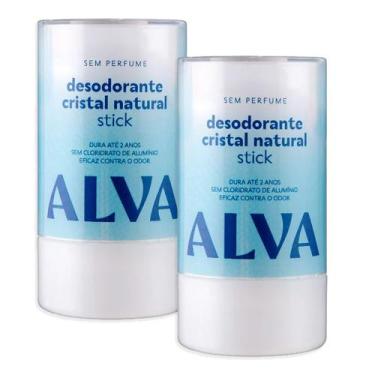Imagem de Desodorante Alva Cristal Natural Stick 120g - 2 Unidades