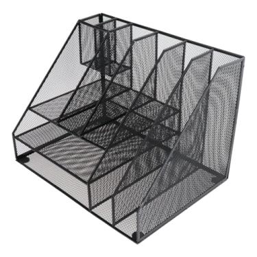 Imagem de RNXRZANK Organizador de Mesa para Arquivos, Suporte para Documentos, Organizador de Escritório Independente, Rack Vertical para Armazenamento de Arquivos, Idea, Estilo B