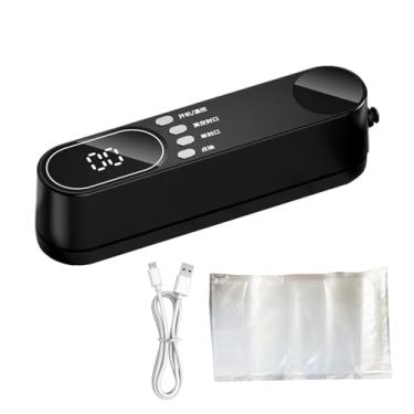 Imagem de Seladora a vácuo portátil – Ferramenta compacta de selagem de sacos de alimentos – Máquina seladora a vácuo potente | para casa, dormitório, hotel, apartamento, empresas, aluguel de cozinha