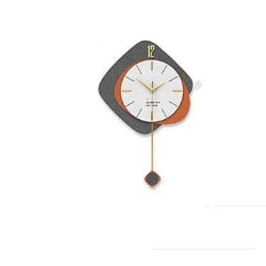 Imagem de Relógio de parede silencioso balanço relógio de parede sala de estar simples moderno decoração de casa relógio de quadro criativo relógio de parede relógio de pendurar silencioso relógio decoração