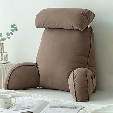 Imagem de Almofada de leitura para cama adorável almofada de apoio lombar almofadas de encosto multifuncionais sofá e cabeceira almofada de leitura removível macio descanso de leitura descanso travesseiro para