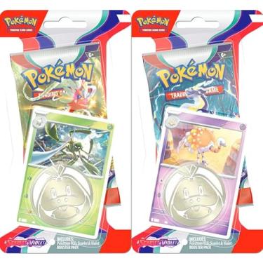 Imagem de Pokemon TCG: Scarlet and Violet Checklane Blister - Espathra and Spidops Double Pack