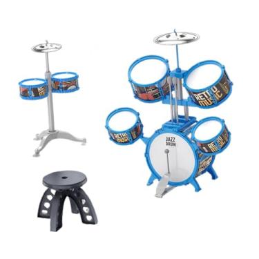 Imagem de Luwecf Conjunto de Bateria de Percussão Infantil com Banco para Exploração Musical , Estilo C