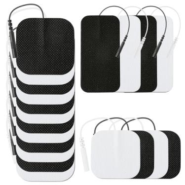 Imagem de Almofadas de eletrodos reutilizáveis TENS Unit para massageador estimulador muscular EMS, almofadas TENS autoadesivas sem látex com desempenho autoadesivo atualizado para eletroterapia, 10 pares, 3