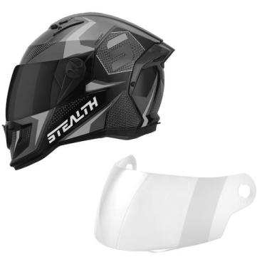 Imagem de Kit Capacete Fechado Pro Tork Stealth Concept Viseira Fume + Viseira C