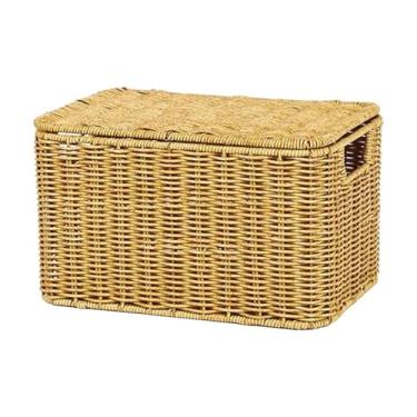 Imagem de Ｂｅｓｇａ Cesto de vime para diversos objetos, organizador portátil ao desgaste, ideal para guardar utensílios na sala de estar ou em armários, 28 Cm X 18.5 Cm X