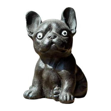 Imagem de Baoblaze Miniatura de Francês, Estatueta de Cachorro, Coleção de Animais de Estimação para Chá, Ornamento Criativo de Mesa, Pequena Escultura para, Preto