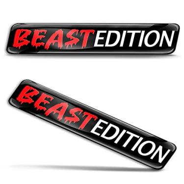 Imagem de Biomar Labs KS 172 Adesivo de silicone gel 3D Beast Badge Red Stickers Car Motorcycle Bicycle Window Door Laptop KS 172