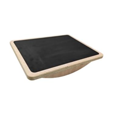 Imagem de YIJU Prancha de equilíbrio de madeira para exercícios, ideal para usar embaixo da mesa, perfeita para homens e mulheres, alongando as pernas e fortalecendo, Style a