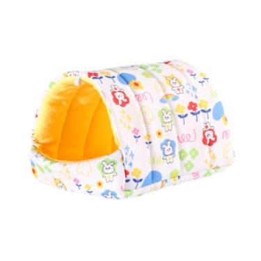 Imagem de Bothyi Cama aconchegante para hamster, esconderijo para pequenos animais, acessórios para gaiola, linda toca para porquinho-da-índia, abrigo para ouriço, L