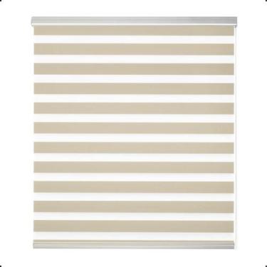 Imagem de Persiana Rolo Double Vision Zebra 1,60L X 1,60A Bege - BolaAzul