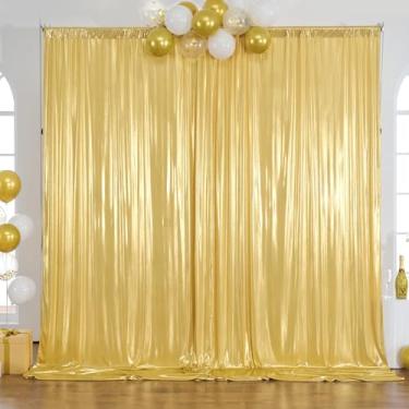 Imagem de Besutolife Cortinas de pano de fundo de lantejoulas douradas de 3 × 3 m, cortinas de pano de fundo resistentes a rugas para casamentos e festas com glitter antiqueda, fundo fotográfico para