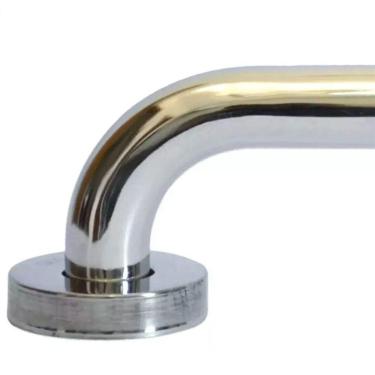 Imagem de Alça De Apoio Barra 80cm Inox Kit 5 Unidades Idoso Cadeirante Banheiro Box Corrimao Apoio Segurança