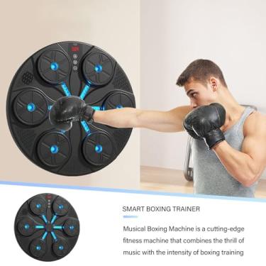 Imagem de Máquina De Boxe Com Música | 8 Modos Com Alvo Interativo Inteligente - Iluminação RGB e Montagem na Parede Boxe Musical de Soco - Para Adultos Mulheres Casa Academia Exercício Físico Indoor