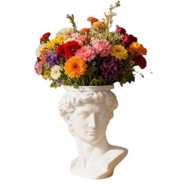 Imagem de Vaso Decorativo, Cachepot Escultura em Branco, Porta Planta Artístico para Decoração Interior