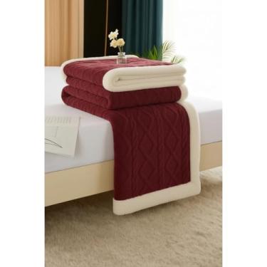 Imagem de Cobertor Manta Sherpa Grossa 2,10 X 1,90 Mt Varias Estampas (Vinho)
