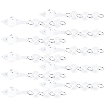 Imagem de Generic Pingente de Cristal Irregular Frisado Ornamento para Decoração de Lâmpada Diy 10 Peças para Lustre Quartos de bebê Acrílico 3,9 pol. (Transparente)