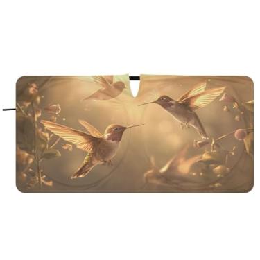 Imagem de CEBUGI Para-brisa de carro dobrável sombra de sol beija-flor persianas de janela de carro guarda-chuva dianteiro para-brisa para-sol para acessórios de carro legal bloqueador solar refletivo de carro