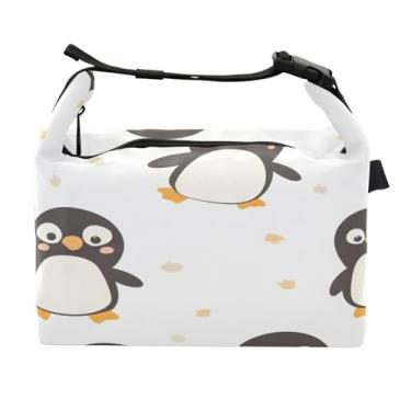 Imagem de STAYTOP Lancheira fofa de pinguim com fivela, lancheira isolada para meninos e meninas, lancheira térmica para trabalho escolar