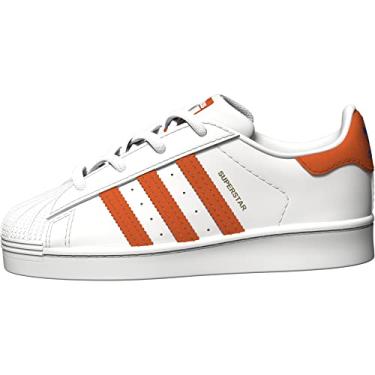 Imagem de adidas Originals Tênis infantil Superstar, Branco/Azul/Dourado metálico, 9,5 EUA unissex infantil, Branco/Azul/Dourado Metálico