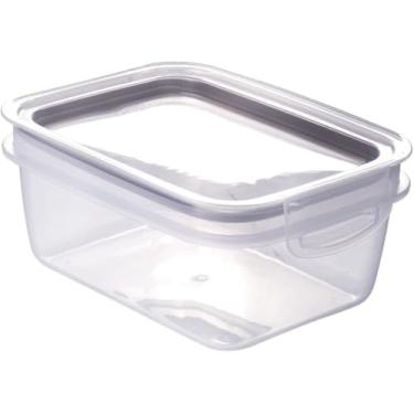 Imagem de Pote Hermético de Plástico Trava Mais Para Alimentos Com Vedação de Borracha (910ml)