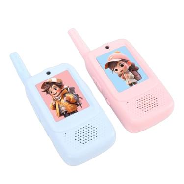 Imagem de SUNGOOYUE Walkie Talkies de Vídeo para Crianças, Brinquedo de Intercomunicação Recarregável de 2 Pacotes Com Tela Colorida de 2 Polegadas para Jogos Familiares Fora do Acampamento,