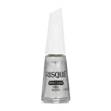 Imagem de Esmalte Metálico Risqué Nova Cor! 8ml - Prata Na Lata - risque