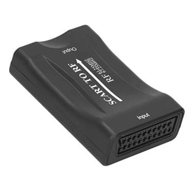 Imagem de Pissente Conversor de Vídeo, Adaptador SCART para RF 61,25MHz 67,25MHz Saída para TV Box DVD Console de Jogos Com PAL DK Modulação de Frequência PLL Estável