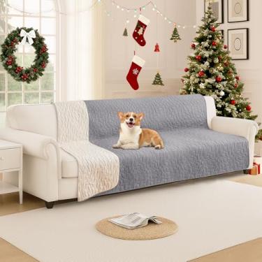 Imagem de CYCMACO Cobertor impermeável para cães, capa de cama macia antiderrapante, lavável para cães, protege sofá, móveis, caixa, carro, cobertor resistente a vazamentos (168 x 203 cm, cinza claro)