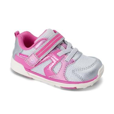 Imagem de Stride Rite Tênis infantil unissex SRT Velocity, Rosa metálico, 8.5 Wide Toddler
