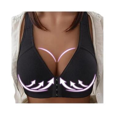 Imagem de Sutiã Feminino Com Botão Frontal, Push Up, Suporte Total, Sem Aro, Lev