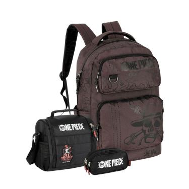 Imagem de Kit One Piece Mochila Costas + Lancheira + Estojo Oficial