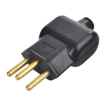 Imagem de Plug Macho Com Prensa Cabo 2p+t 10a Preto 14070 - Ilumi