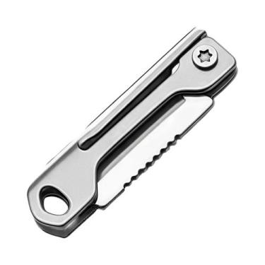 Imagem de Canivete Mini Dobrável Em Aço Inoxidável Ferramenta Multifuncional Par