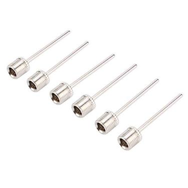 Imagem de Cryfokt 100 Unidades de Agulhas de Bomba de Ar de Metal Duráveis ​​para Infladores de Tênis de Futebol, Basquete, Vôlei, Futebol, Design Portátil Leve para Entusiastas de Esportes