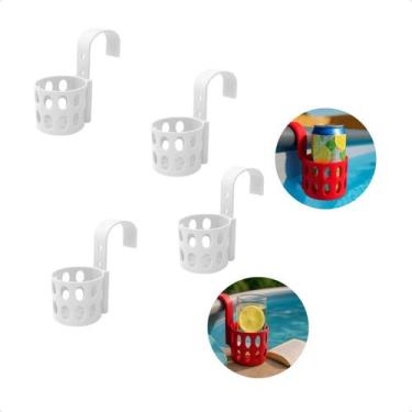 Imagem de Kit 4 Suporte De Copo Encaixável Para Piscina Suporte Para Latas e Cop