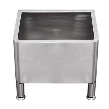 Imagem de Pia de esfregão de piso de aço inoxidável, lavatório de esfregão de montagem no chão, bacia de serviço de esfregão, pia de esfregão comercial com pia profunda, para cozinha, restaurante, negócios