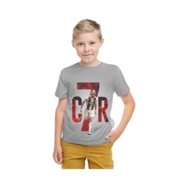 Imagem de Camisetas De Futebol 3D Para Crianças CR7 Roupas Para Meninos E Menina