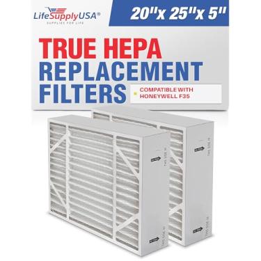 Imagem de Filtro de ar de substituição F35 20x25x5 compatível com Honeywell F35 FC35A1027, F100, F150, F200, FC100A1037, FC100C1017, FC200E1037 Filtros de forno HVAC, filtro AC para casa por LifeSupplyUSA