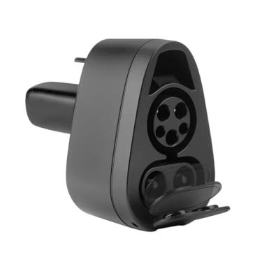 Imagem de ev Adaptador de carregamento novo AC DC 2 em 1 J1772 EV adaptador de carregador para Te 3 Y/X/S conector de carregamento de veículos elétricos CCS1&J1772 adaptador EV