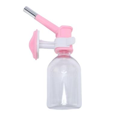 Imagem de Garrafa de água para cachorro, grande capacidade, design de contas rolantes, material abs resistente, dispensador automático de água para cachorrinho, gato, coelho, gaiola (Rósea)