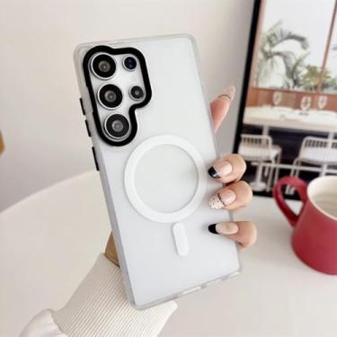 Imagem de Capa resistente a impactos de nível militar para Samsung S25 S24 S23 S22 Ultra Plus A56 A36 A16 A55 A26 A15 A35 com ímã (para Galaxy A55/BRANCA)