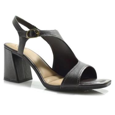 Imagem de Sandália de Salto Bloco Feminina Dakota Y9991, Marrom, 37