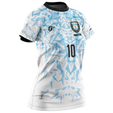 Imagem de Camiseta Baby Look Filtro UV Argentina Tri Campeã-Feminino