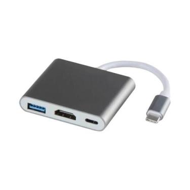 Imagem de Hub USB C 4K HDMI VGA Tipo C Com Carregamento PD USB 3.0 Docking Para 