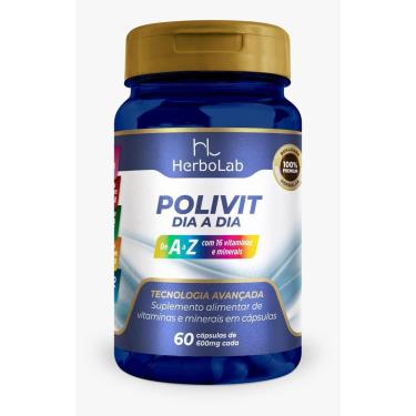 Imagem de Polivit dia a dia - 12 vitaminas 9 minerais polivitamínico em cápsulas-Unissex