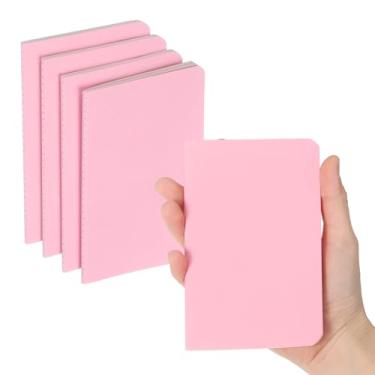 Imagem de PATIKIL Pacote com 6 cadernos A6, caderno A6, caderno, bolso Kraft, bloco de notas forrado, pequeno, 9 x 14 cm, 30 folhas para homens e mulheres, material de escritório, bolsa viajante, rosa